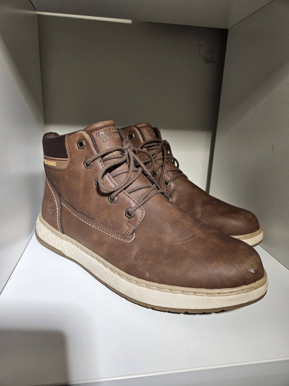 Waterproof Brown Men’s Lace-Up Ankle Boots Sketchers 11